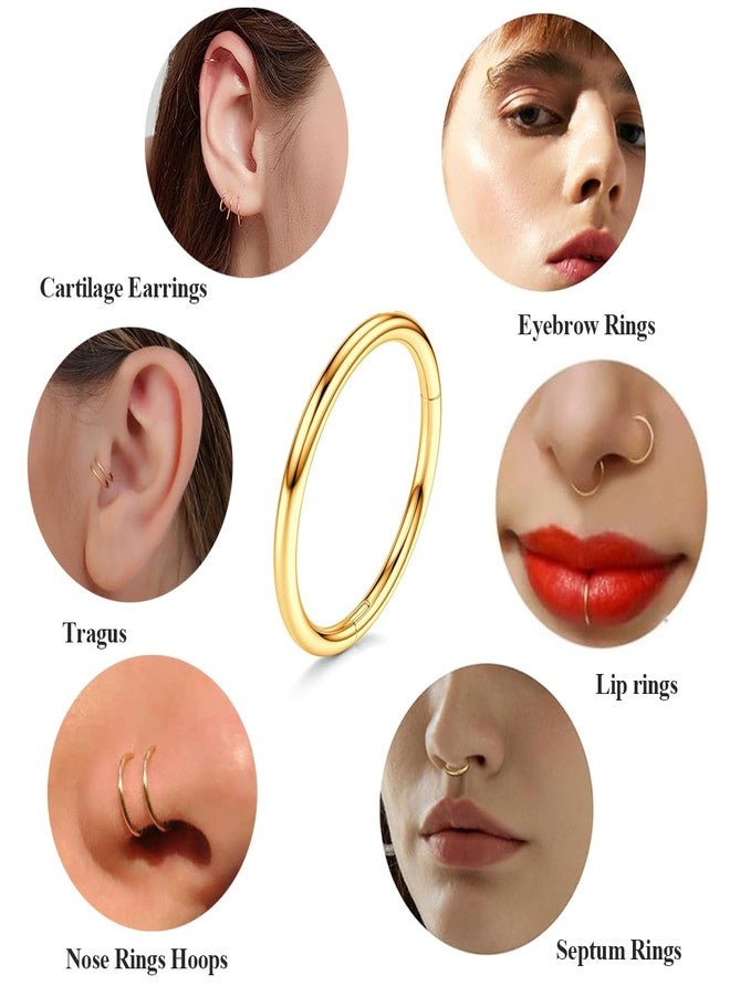 مجموعة حلقات أنف Purbeaut مقاس 18G وحلقات أنف مقاس 20G للنساء والرجال، مصنوعة من الفولاذ الجراحي المقاوم للصدأ 316L المضاد للحساسية، مرصعة بأحجار الزركونيا المكعبة على شكل قلب وأحجار ألماس صناعية على شكل حرف L، 6 قطع ذهبية اللون - Image 4